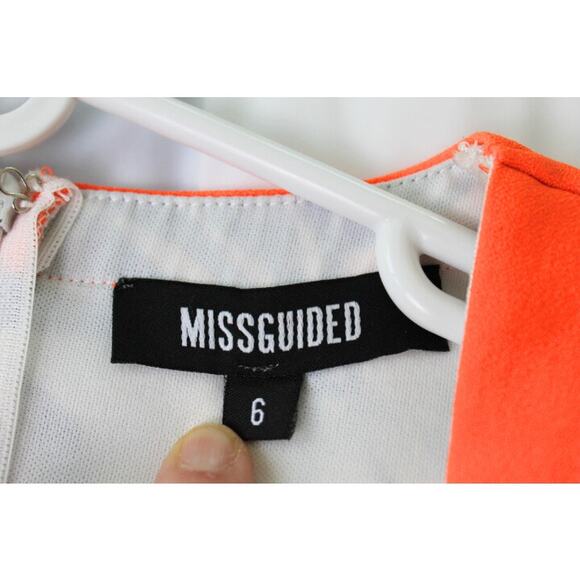 Missguided Dress Mini US Size 2 Deep V Lined Resort Summer Body Con White Blue - Picture 5 of 10